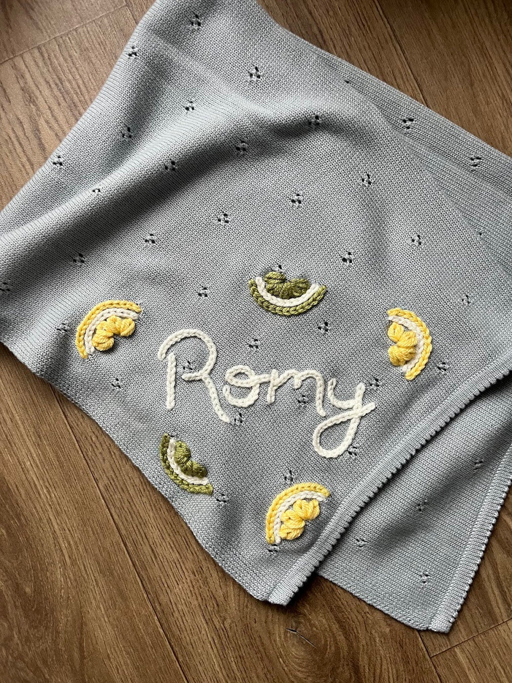 Hand Embroidered Baby Blanket
