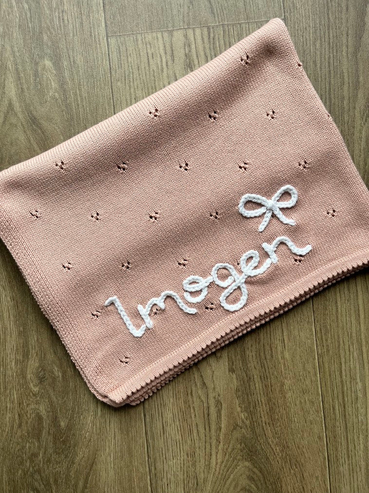 Hand Embroidered Baby Blanket